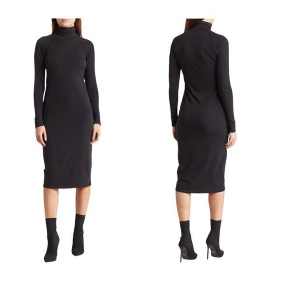 James Perse Turtleneck Long Sleeve Dress Size 1 - Picture 1 of 7